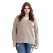 PK18A23HX Damen Kaschmirpullover mit V-Ausschnitt